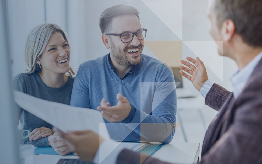 An Equity & General financial adviser meeting clients